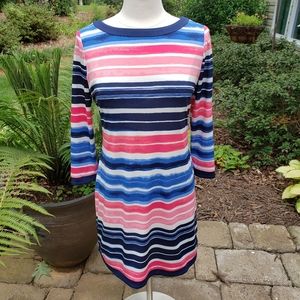 Vince Camuto Striped Long Sleeve Sheath Dress